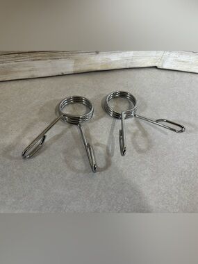 Pair of 2” Olympic weight lifting barbell clips